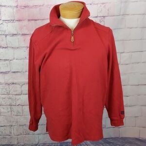 Sperry red pullover 1/4 zip size medium